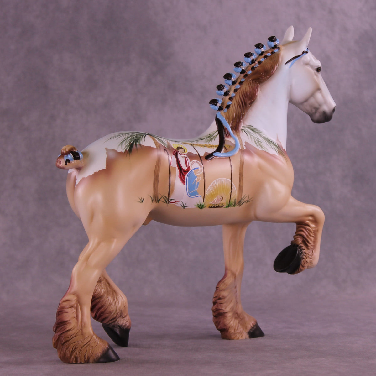 Christmas OOAK Trotting Drafter by Dawn Quick HS25