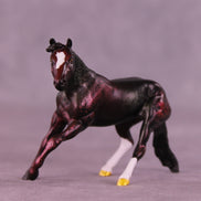 Christmas Kaleidoscope OOAK Chip Cutting Horse by Anna Rieck HS25