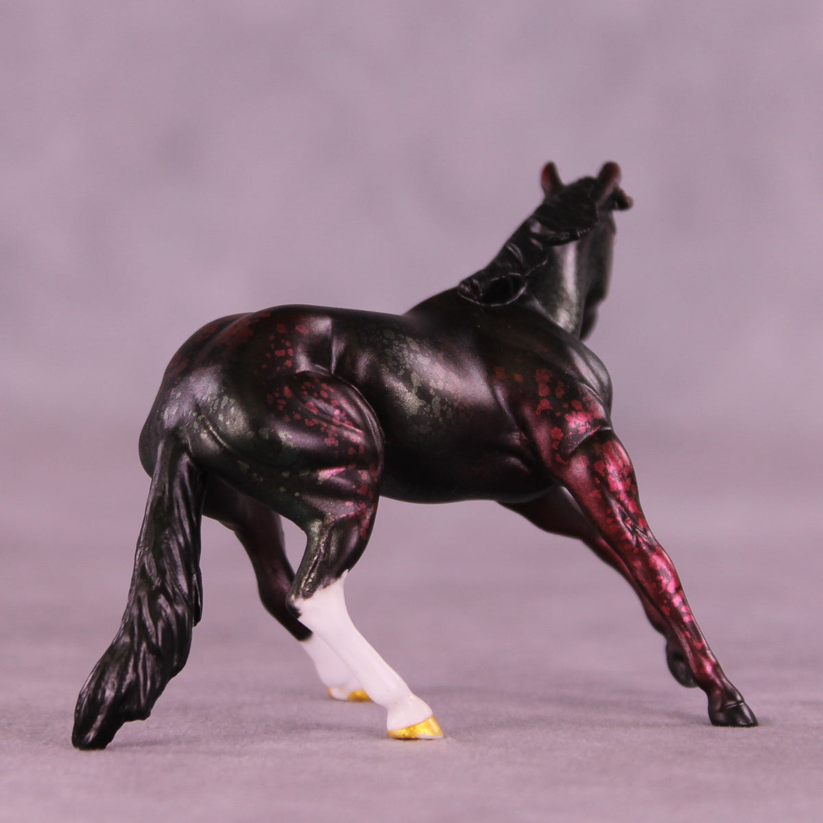 Christmas Kaleidoscope OOAK Chip Cutting Horse by Anna Rieck HS25