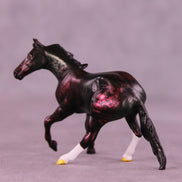 Christmas Kaleidoscope OOAK Chip Cutting Horse by Anna Rieck HS25