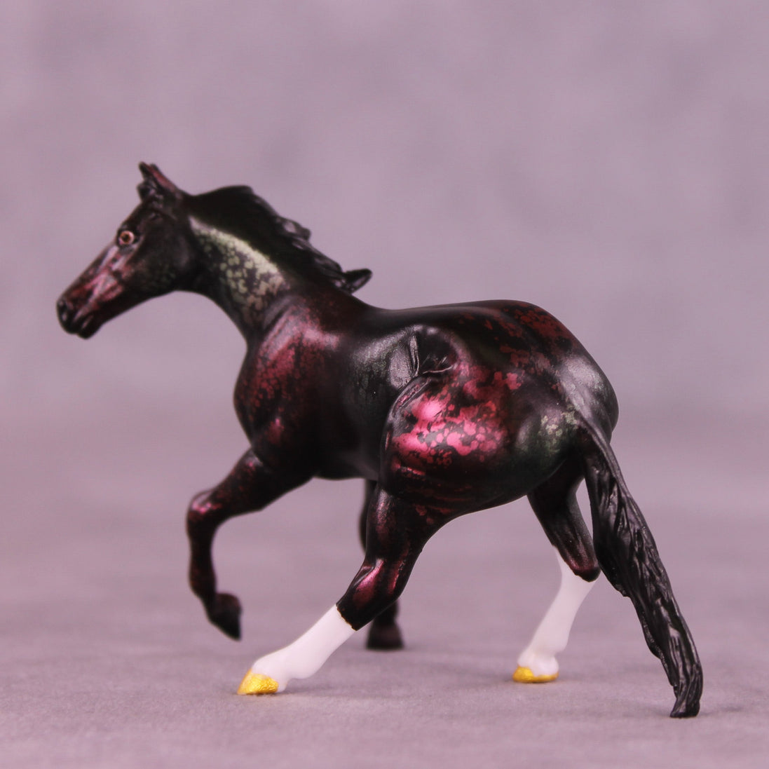 Christmas Kaleidoscope OOAK Chip Cutting Horse by Anna Rieck HS25