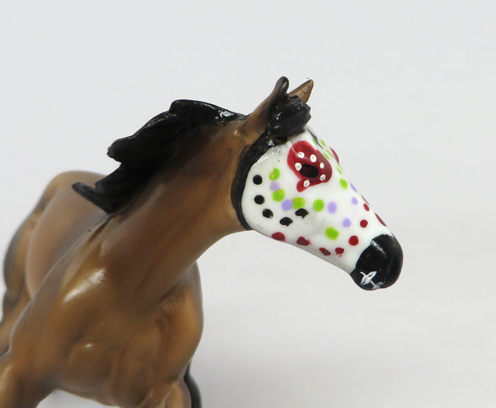 CORAZON&#39; PEQUENO-&quot;LITTLE HEART&quot;-BUCKSKIN CUTTING HORSE CHIP SUGAR SKULL 9/9