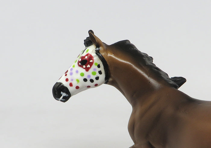 CORAZON&#39; PEQUENO-&quot;LITTLE HEART&quot;-BUCKSKIN CUTTING HORSE CHIP SUGAR SKULL 9/9