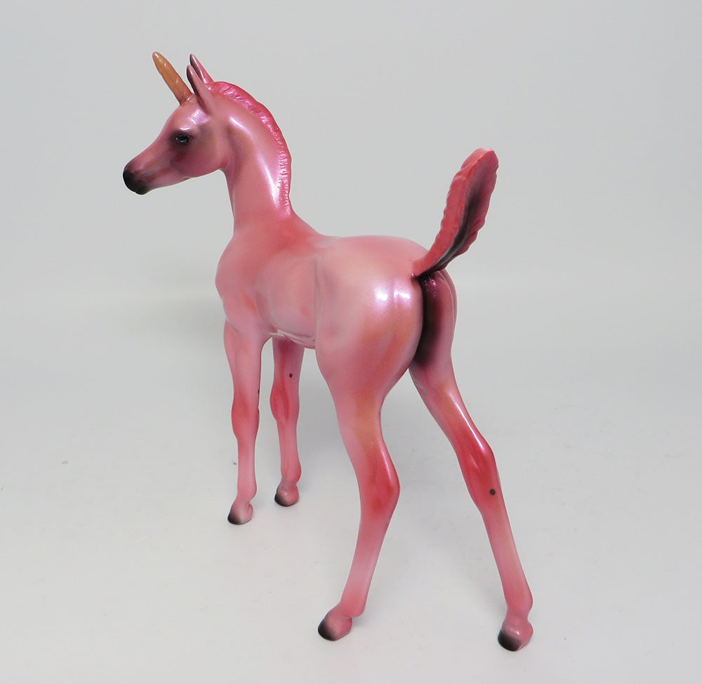 COTTON CANDY-OOAK PINK UNICORN FOAL EQ 2017