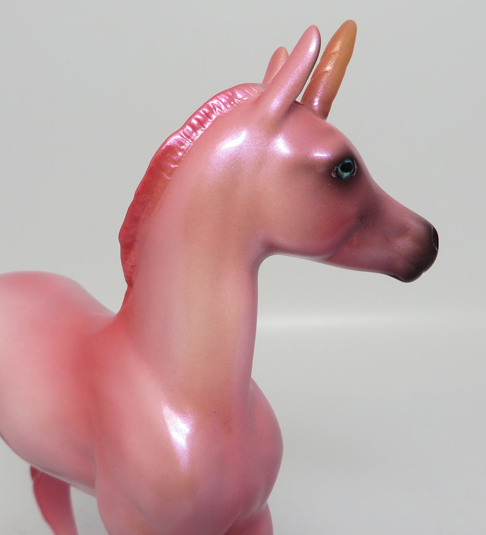 COTTON CANDY-OOAK PINK UNICORN FOAL EQ 2017