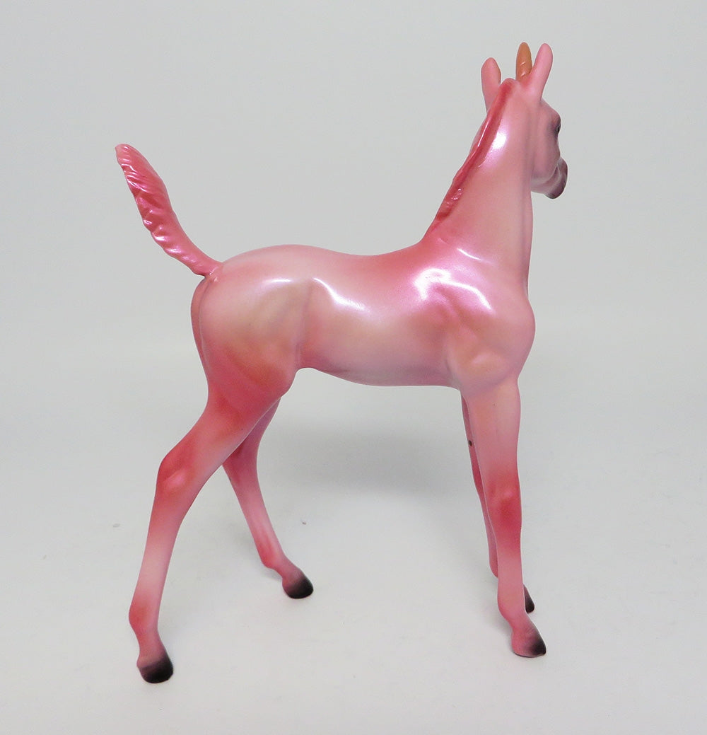 COTTON CANDY-OOAK PINK UNICORN FOAL EQ 2017