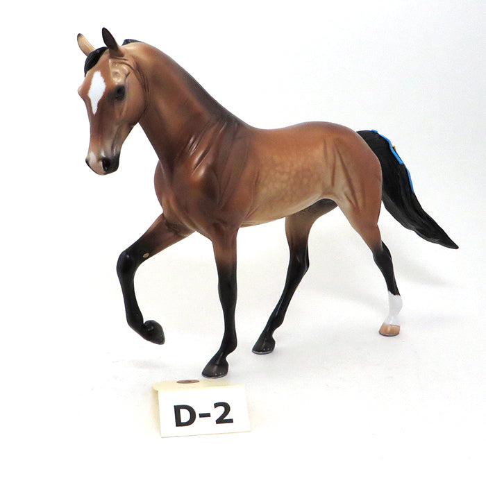 DUST DEVIL - BUCKSKIN TENNESSEE WALKER by Caroline Boydston - D2 LEFT REAR WHITE SOCK -10/9