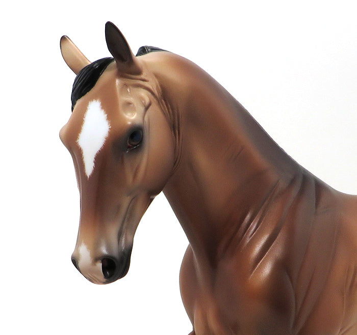 DUST DEVIL - BUCKSKIN TENNESSEE WALKER by Caroline Boydston - D2 LEFT REAR WHITE SOCK -10/9