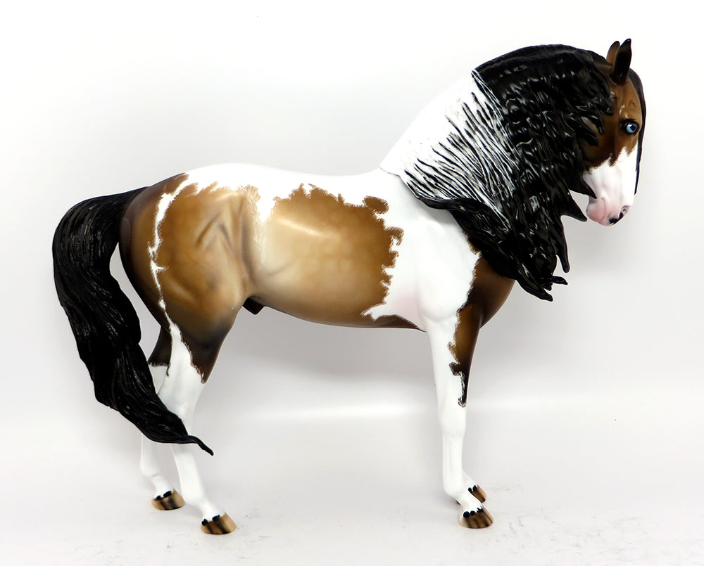 DARTANIAN~OOAK DAPPLE BUCKSKIN PAINT ANDALUSIAN MODEL HORSE 3/21