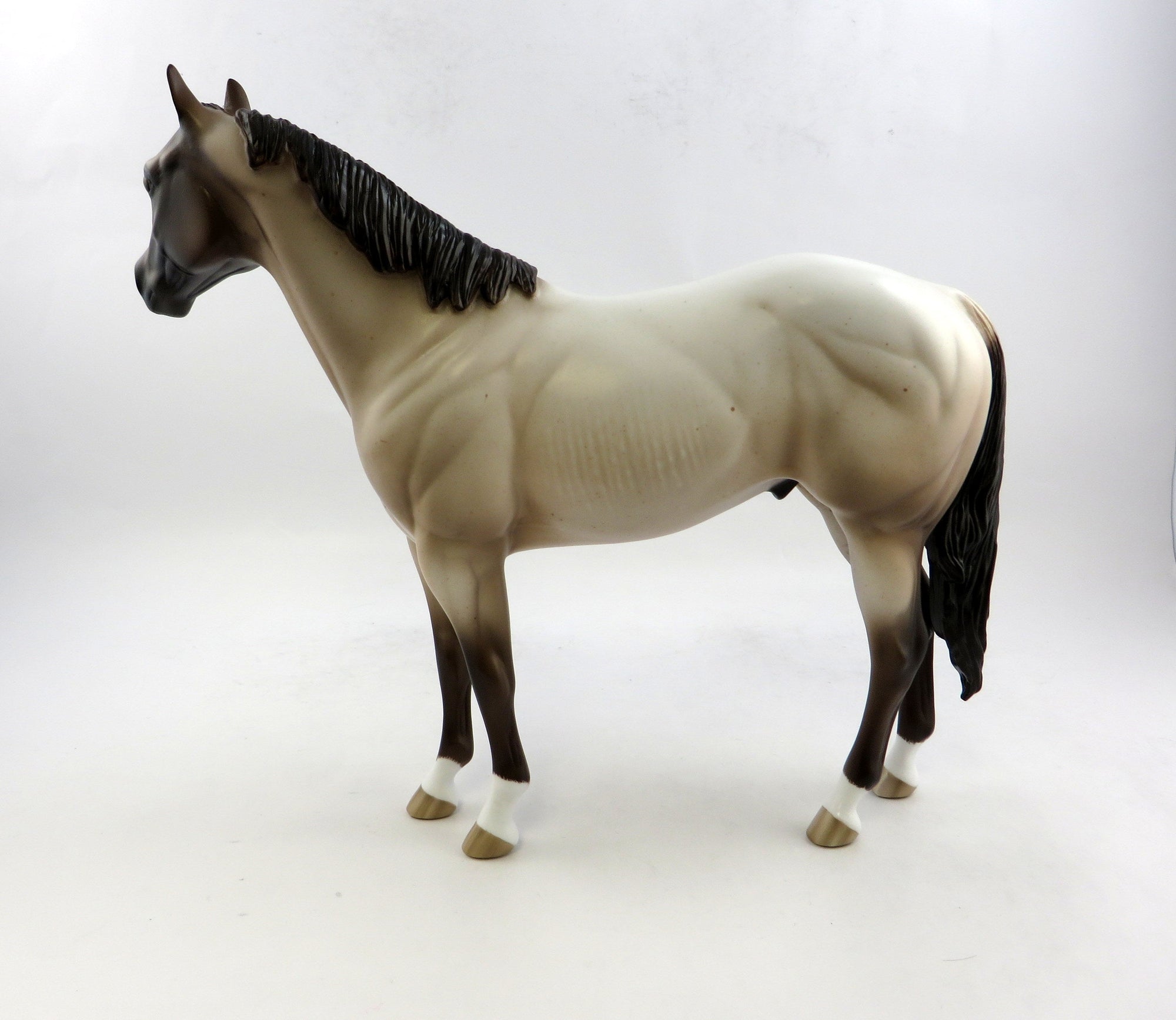 DREAMCATCHER-OOAK BROWN ROAN ISH BY SHERYL LEISURE MODEL HORSE 12/28