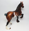 DIO-OOAK BAY PAINT TROTTING DRAFTER MODEL HORSE 4/27