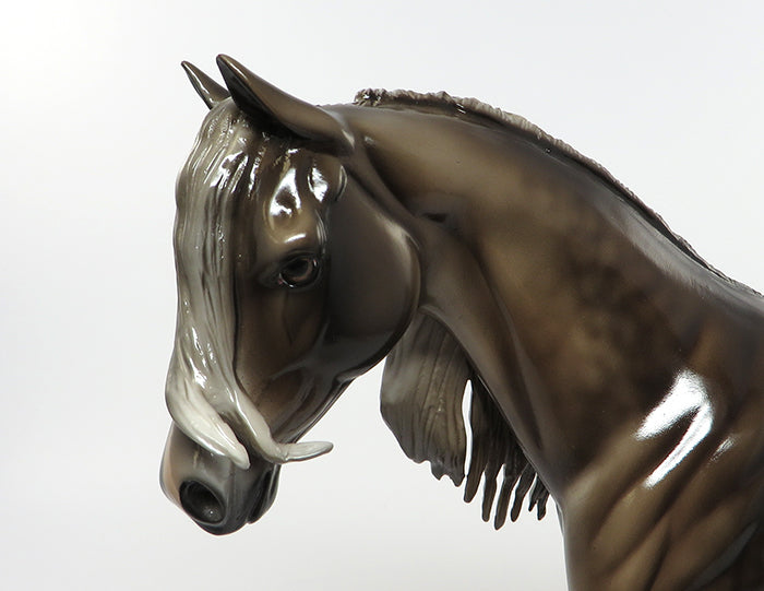 DOOR MOUSE-LE-6 SILVER DAPPLE PONY MODEL HORSE BY JULIE EQ 2016