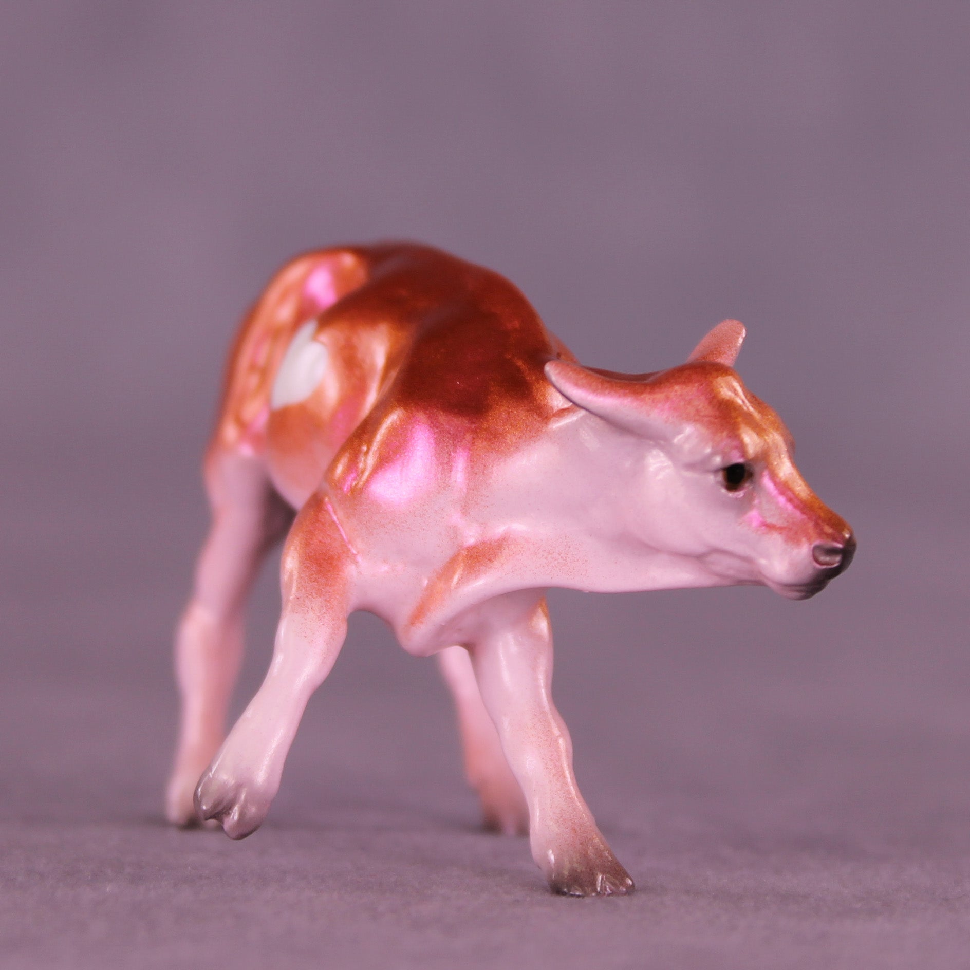 Endless Glitter OOAK Chip Cow by Erin Corbett VV26