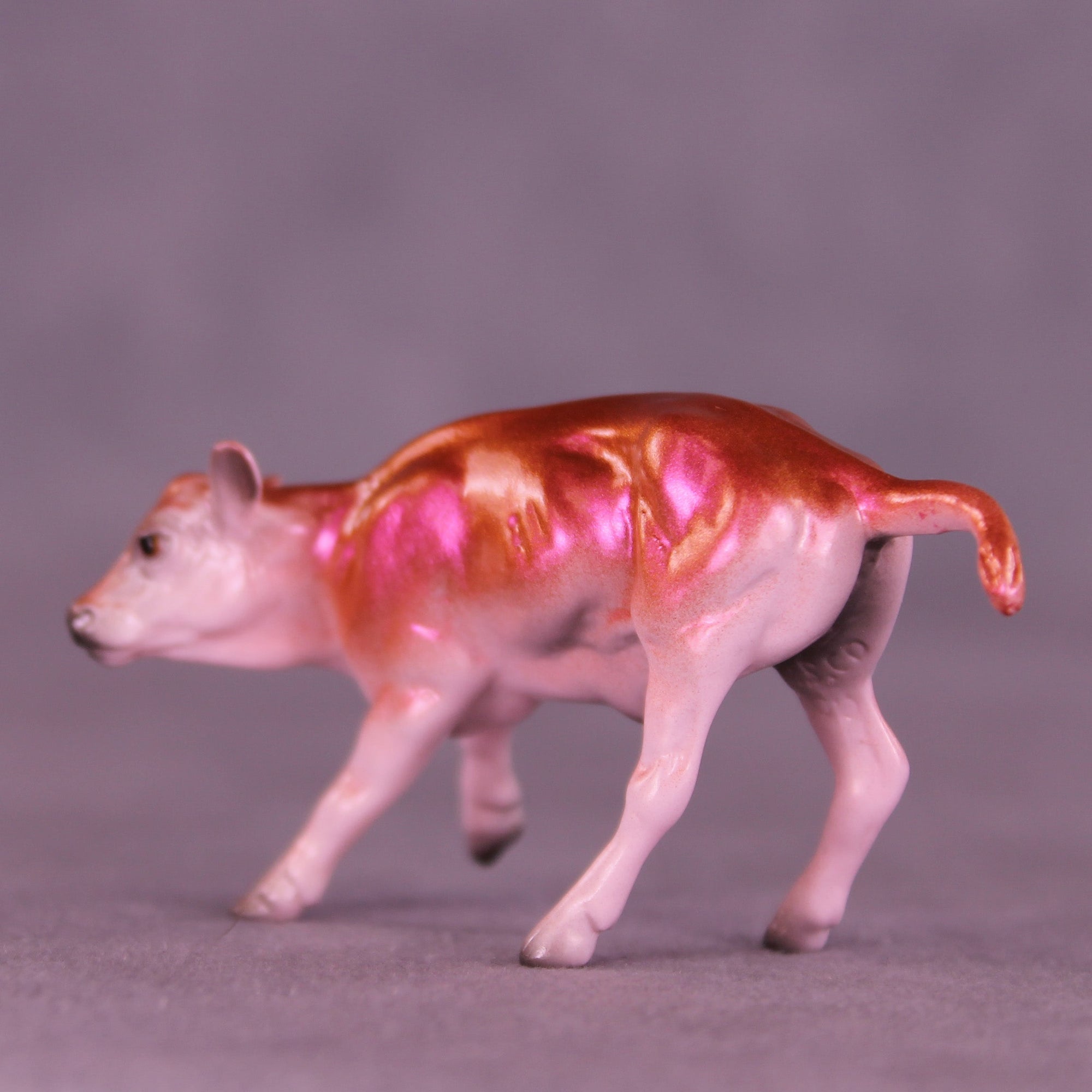 Endless Glitter OOAK Chip Cow by Erin Corbett VV26