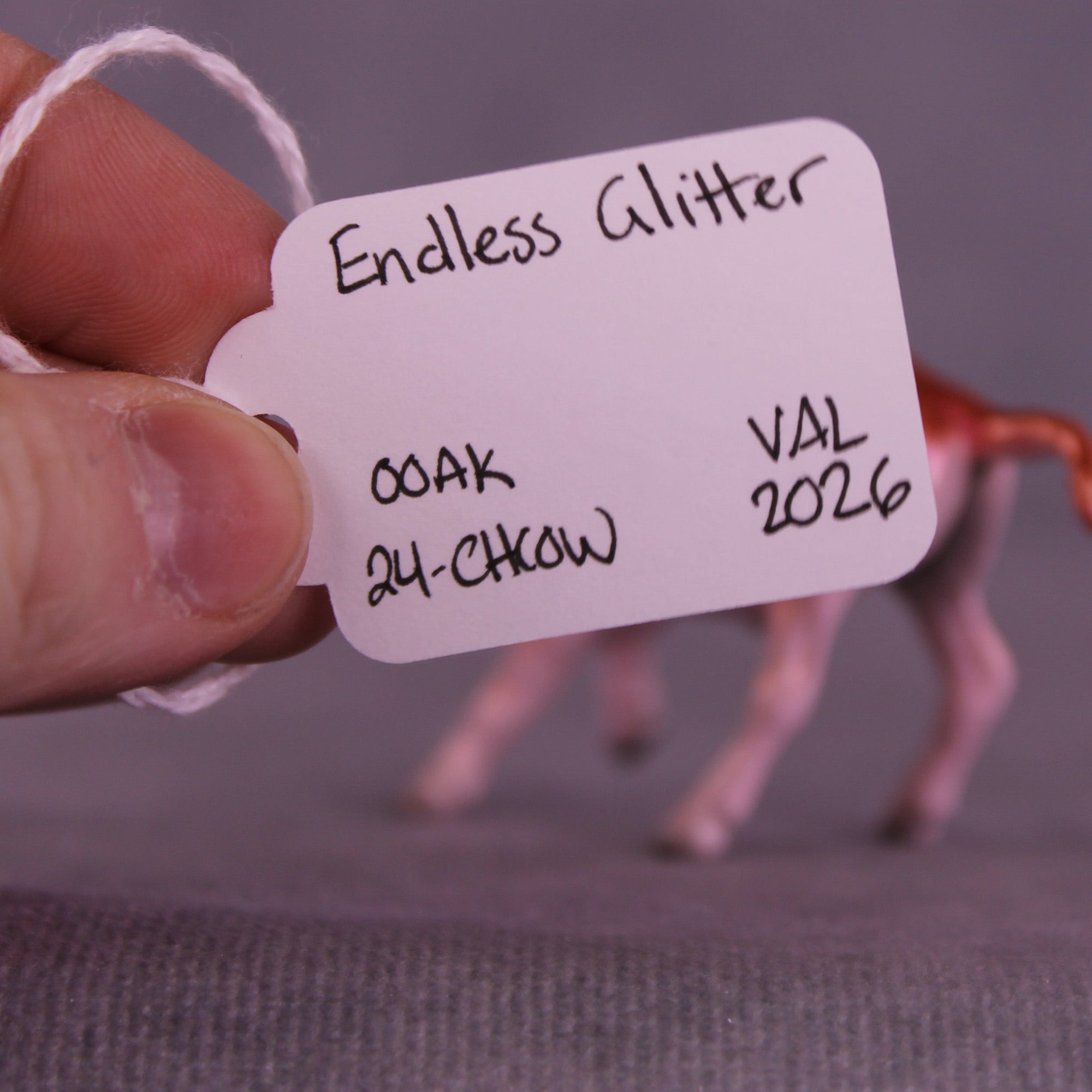 Endless Glitter OOAK Chip Cow by Erin Corbett VV26