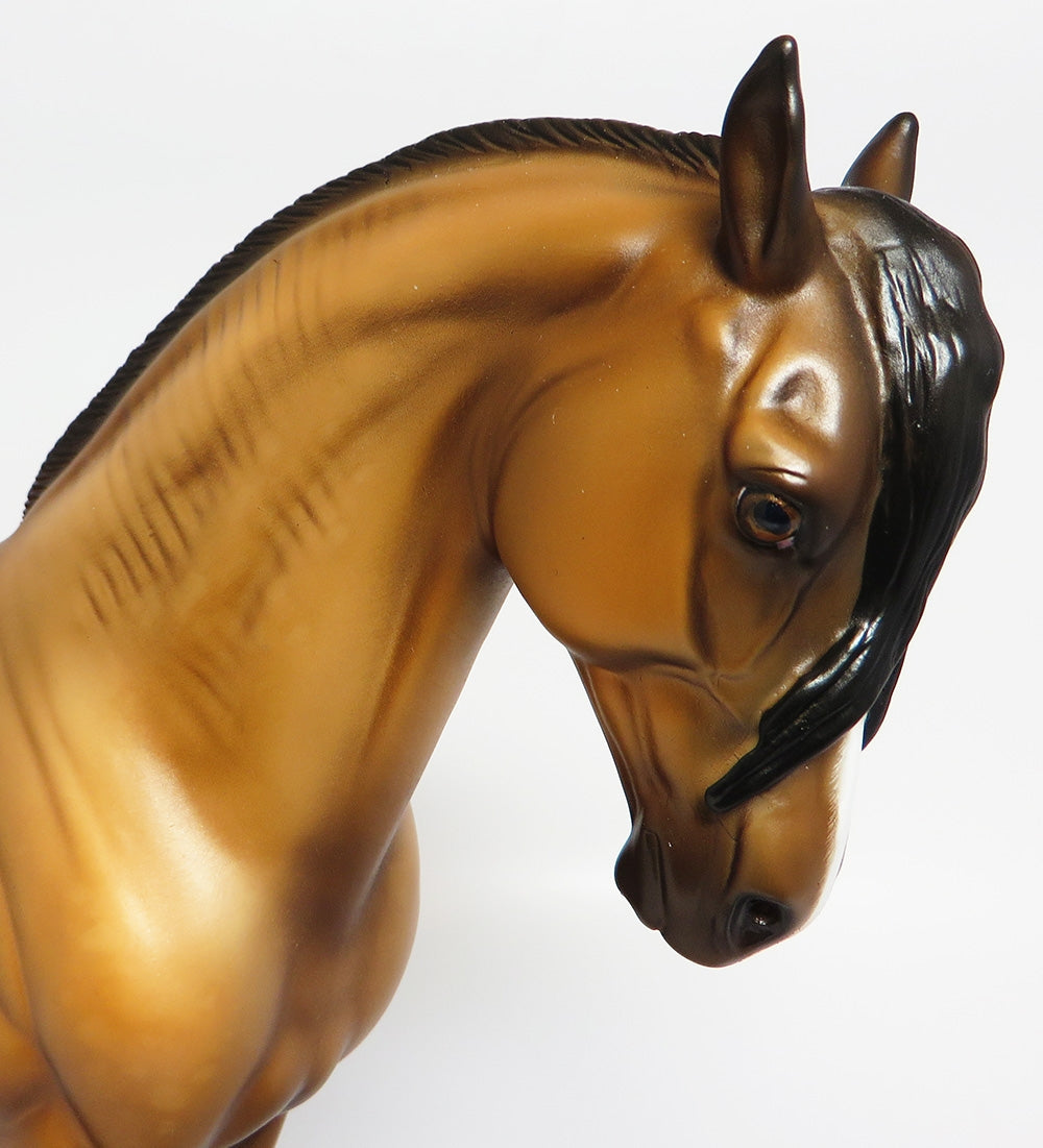 ESCUDILLA-OOAK DAPPLED SOOTY BUCKSKIN ANDALUSIAN MODEL HORSE BY NICOLE MOSS 9/26/17