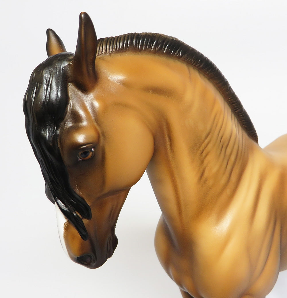 ESCUDILLA-OOAK DAPPLED SOOTY BUCKSKIN ANDALUSIAN MODEL HORSE BY NICOLE MOSS 9/26/17