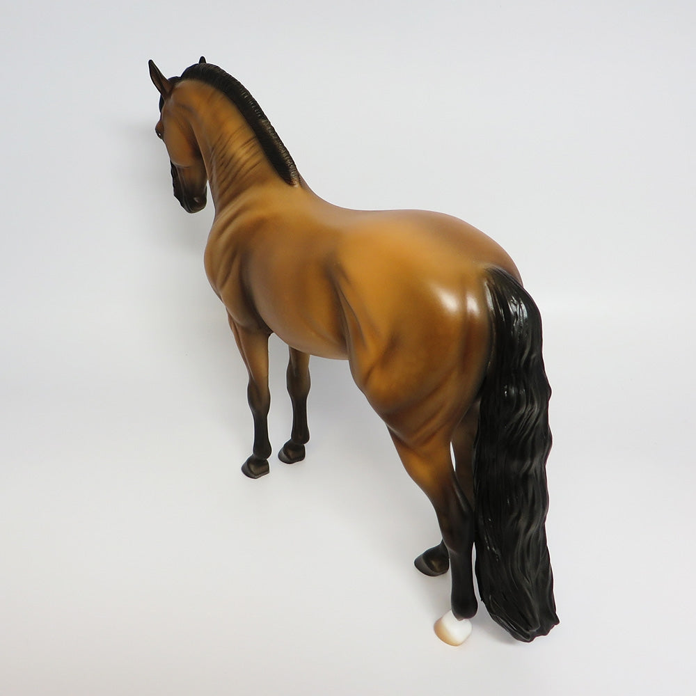 ESCUDILLA-OOAK DAPPLED SOOTY BUCKSKIN ANDALUSIAN MODEL HORSE BY NICOLE MOSS 9/26/17