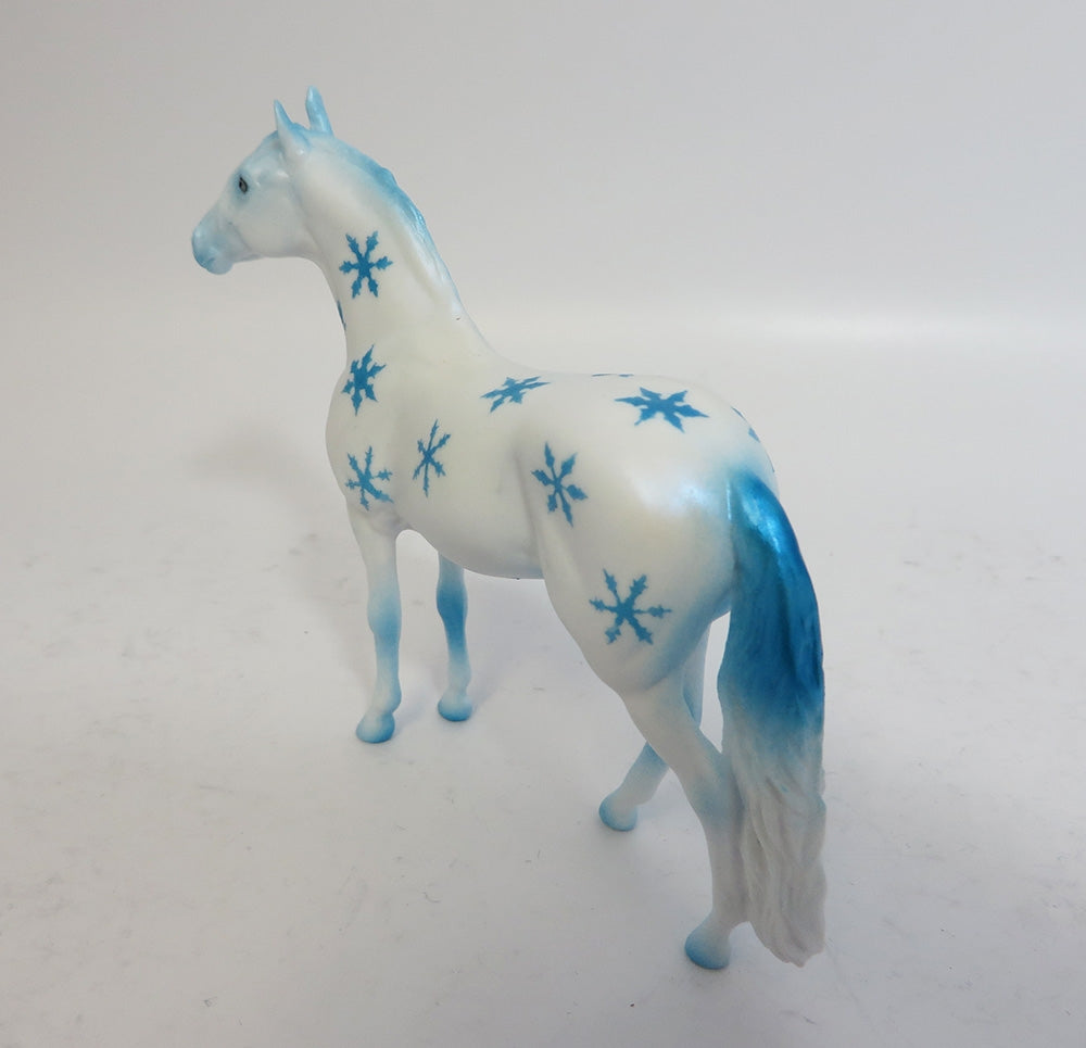 FLURRY-OOAK SNOWFLAKE ANDALUSIAN CHIP MODEL HORSE WHS 2017