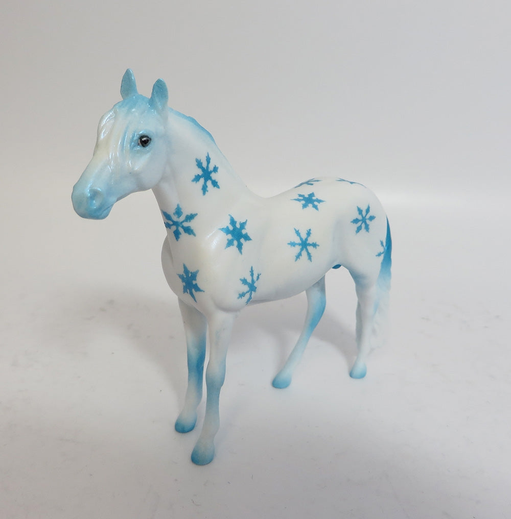 FLURRY-OOAK SNOWFLAKE ANDALUSIAN CHIP MODEL HORSE WHS 2017