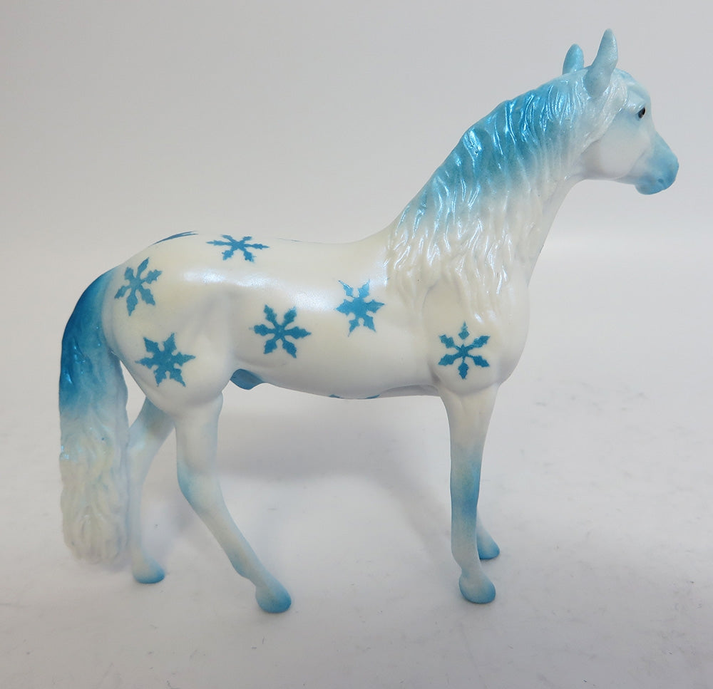 FLURRY-OOAK SNOWFLAKE ANDALUSIAN CHIP MODEL HORSE WHS 2017