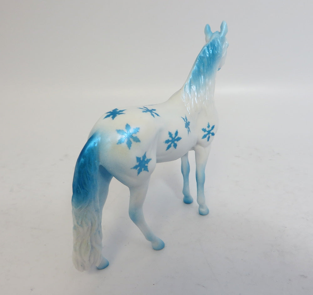 FLURRY-OOAK SNOWFLAKE ANDALUSIAN CHIP MODEL HORSE WHS 2017