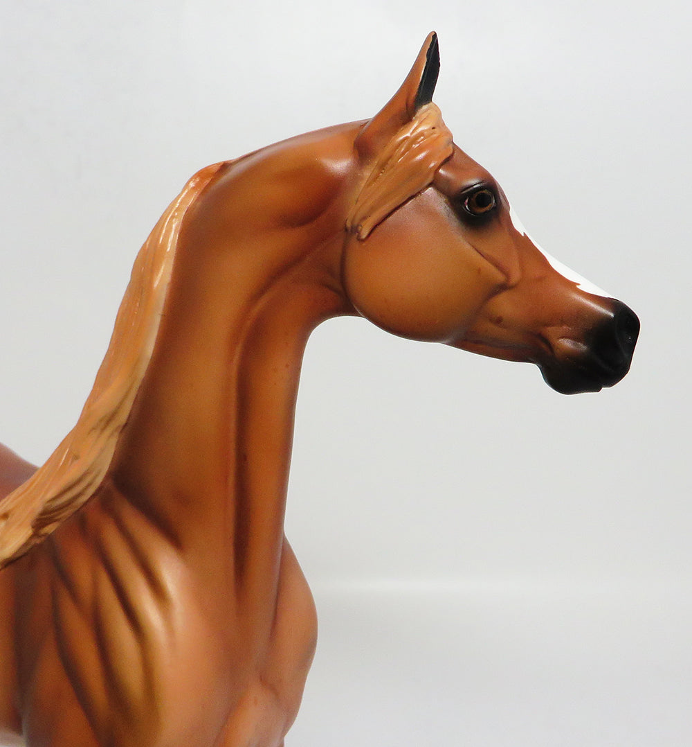 GASTON-OOAK CHESTNUT ROAN ARABIAN MODEL HORSE 5/1