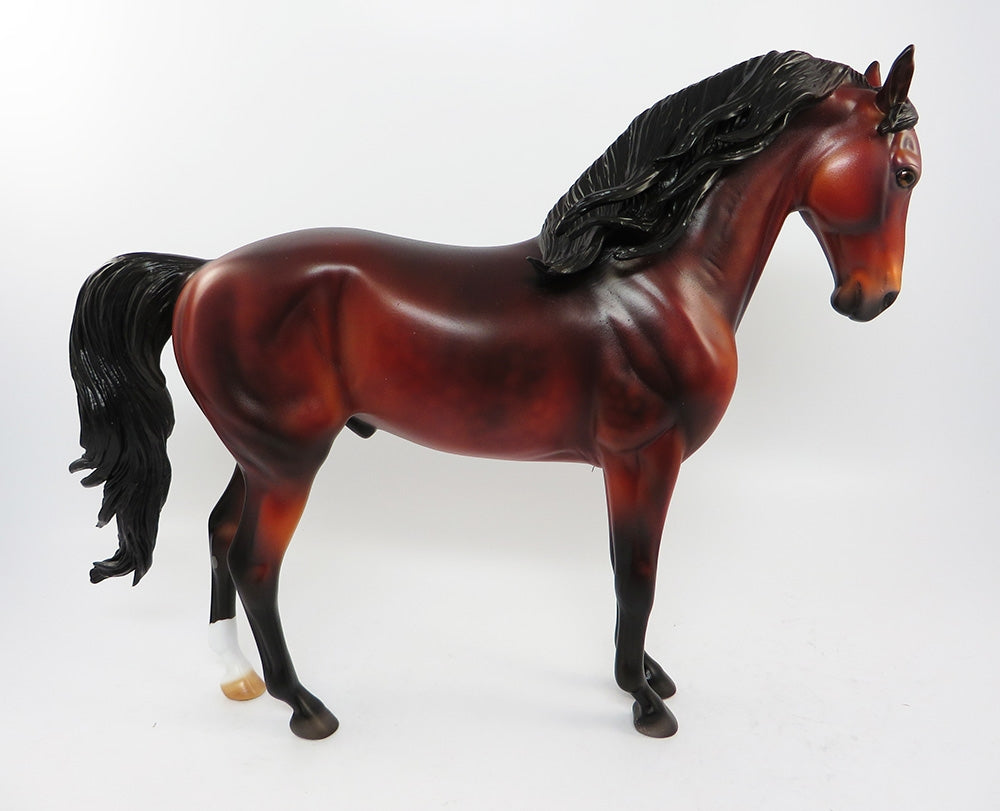 GUADALUPE-LE-8 DAPPLE BAY ANDALUSIAN MODEL HORSE EQ 2017