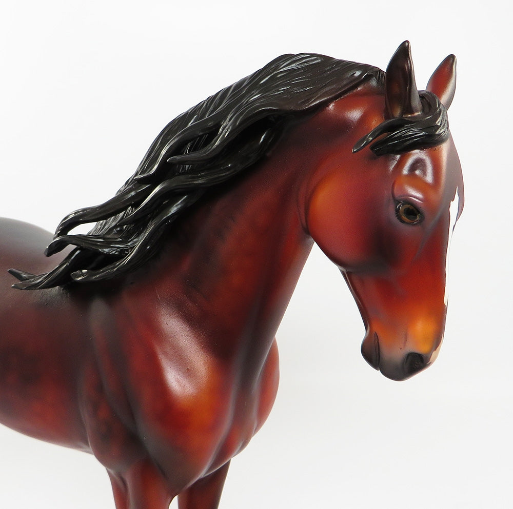 GUADALUPE-LE-8 DAPPLE BAY ANDALUSIAN MODEL HORSE EQ 2017