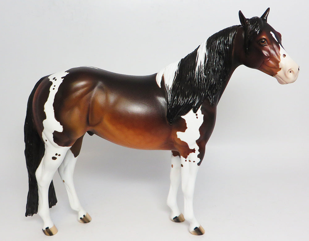 GETTING JIGGY WITH IT~OOAK DAPPLE BAY PAINT ISH MODEL HORSE BY DAWN QUICK 4/24