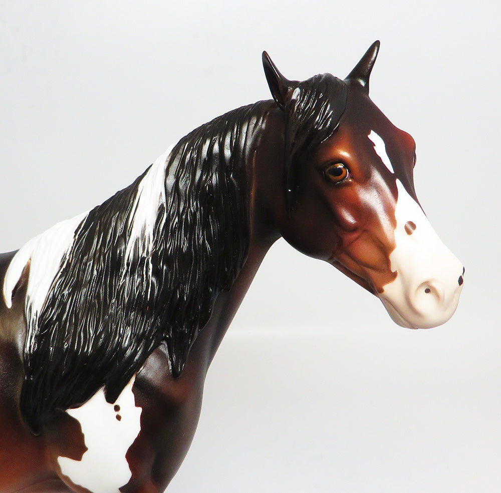 GETTING JIGGY WITH IT~OOAK DAPPLE BAY PAINT ISH MODEL HORSE BY DAWN QUICK 4/24