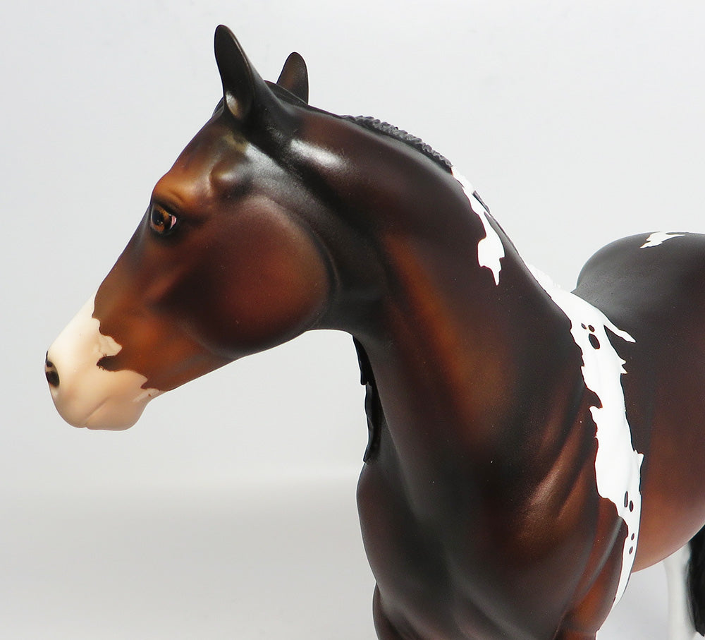 GETTING JIGGY WITH IT~OOAK DAPPLE BAY PAINT ISH MODEL HORSE BY DAWN QUICK 4/24