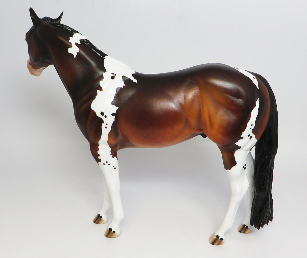 GETTING JIGGY WITH IT~OOAK DAPPLE BAY PAINT ISH MODEL HORSE BY DAWN QUICK 4/24