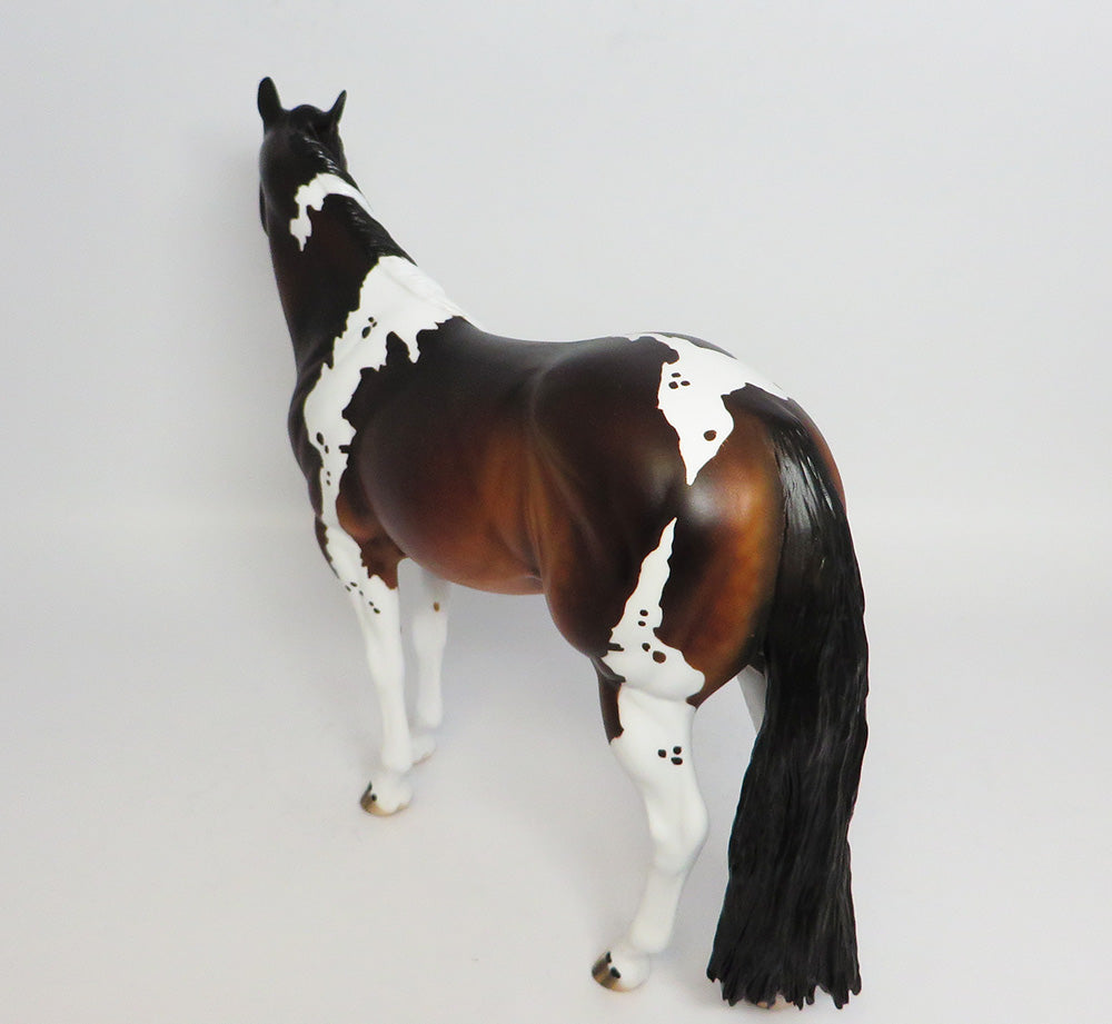 GETTING JIGGY WITH IT~OOAK DAPPLE BAY PAINT ISH MODEL HORSE BY DAWN QUICK 4/24