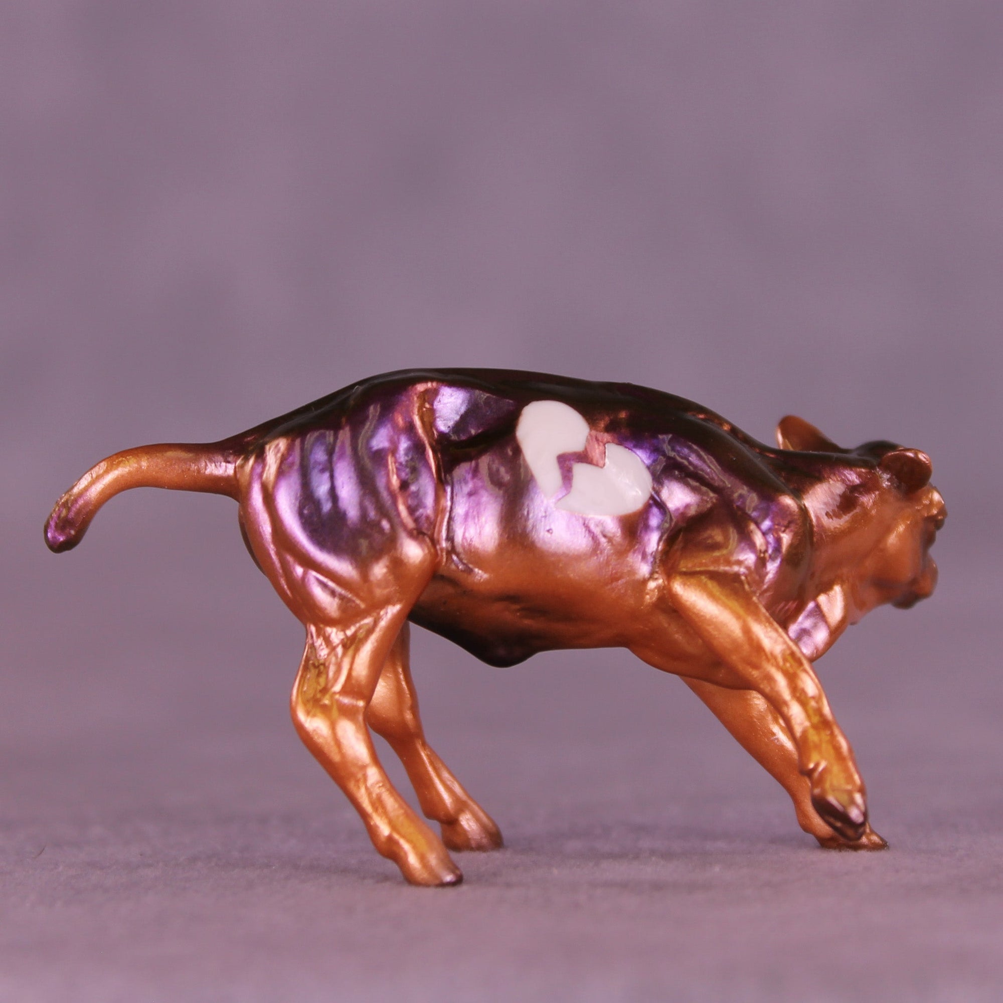 Ghosted OOAK Chip Cow by Erin Corbett VV26