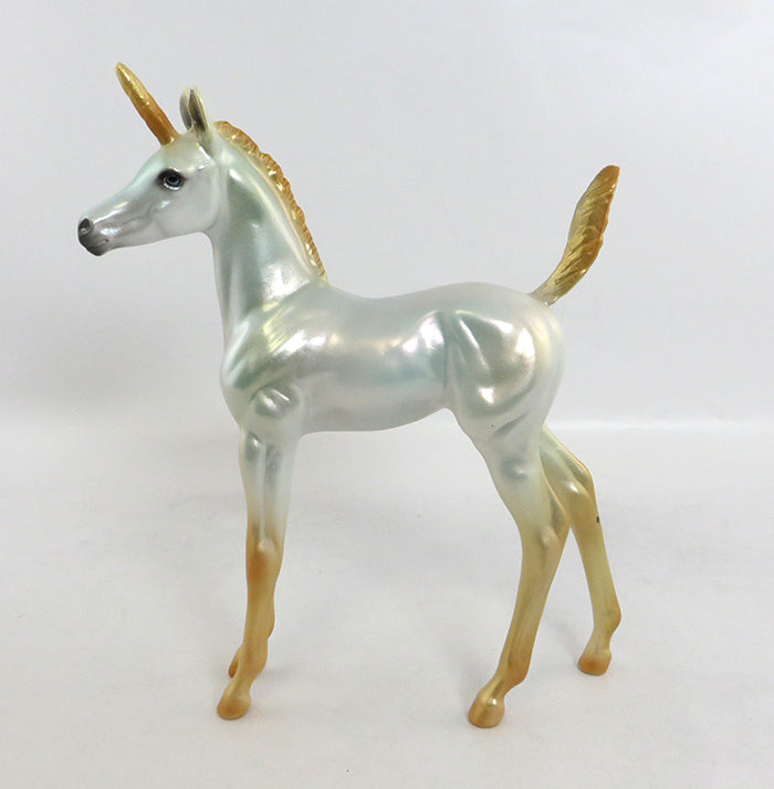 GILDED-OOAK DECORATOR UNICORN FOAL BY DAWN QUICK 2/5