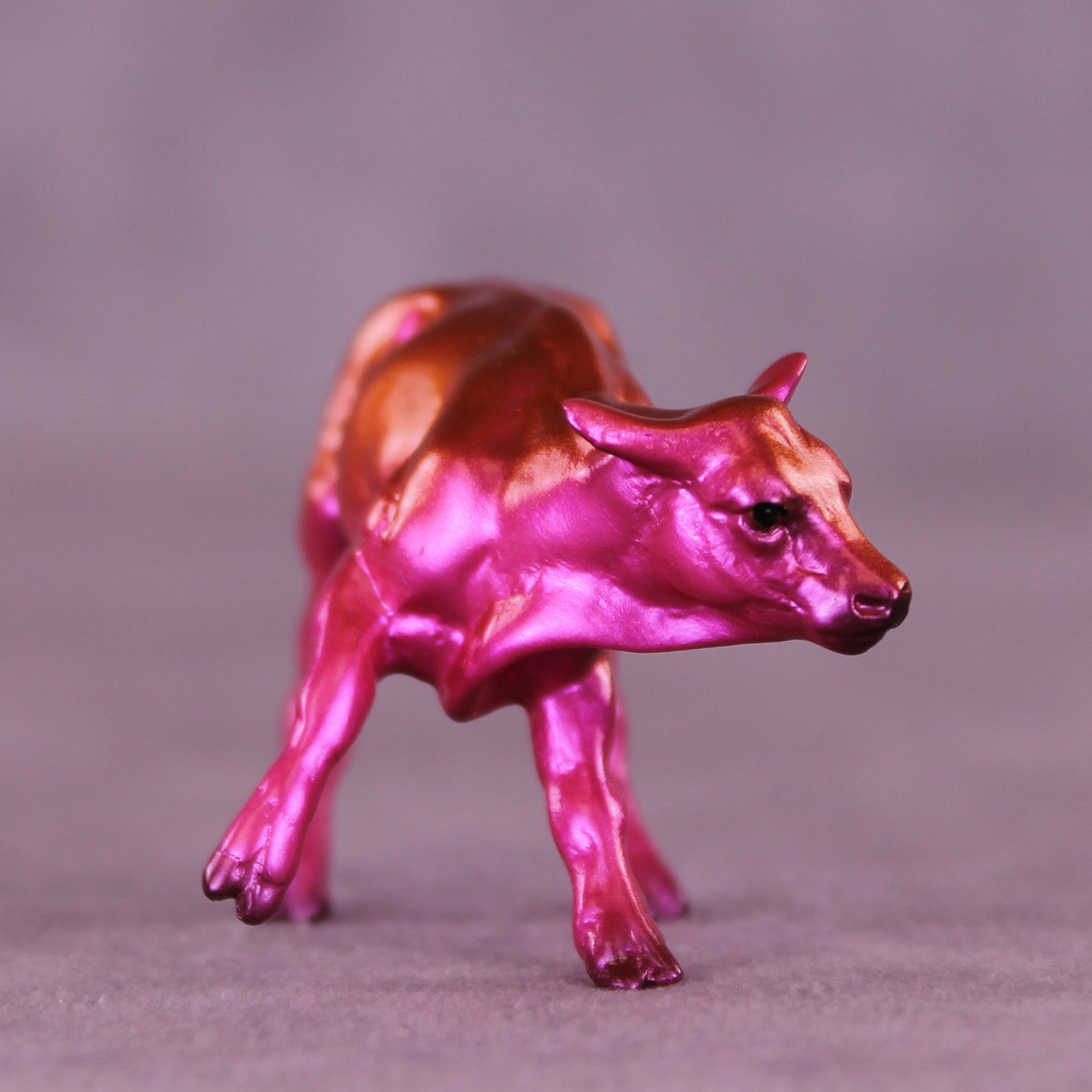 Girl Dinner OOAK Chip Cow by Erin Corbett VV26
