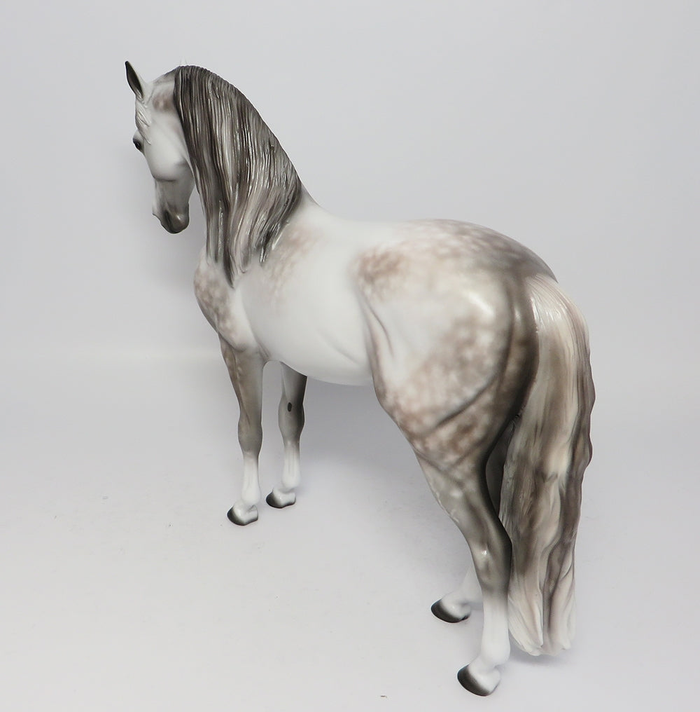 GLACIER~OOAK DAPPLE GREY ANDALUSIAN MODEL HORSE EQ 2017