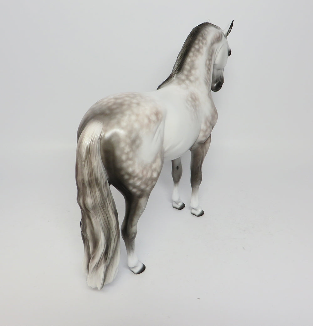 GLACIER~OOAK DAPPLE GREY ANDALUSIAN MODEL HORSE EQ 2017