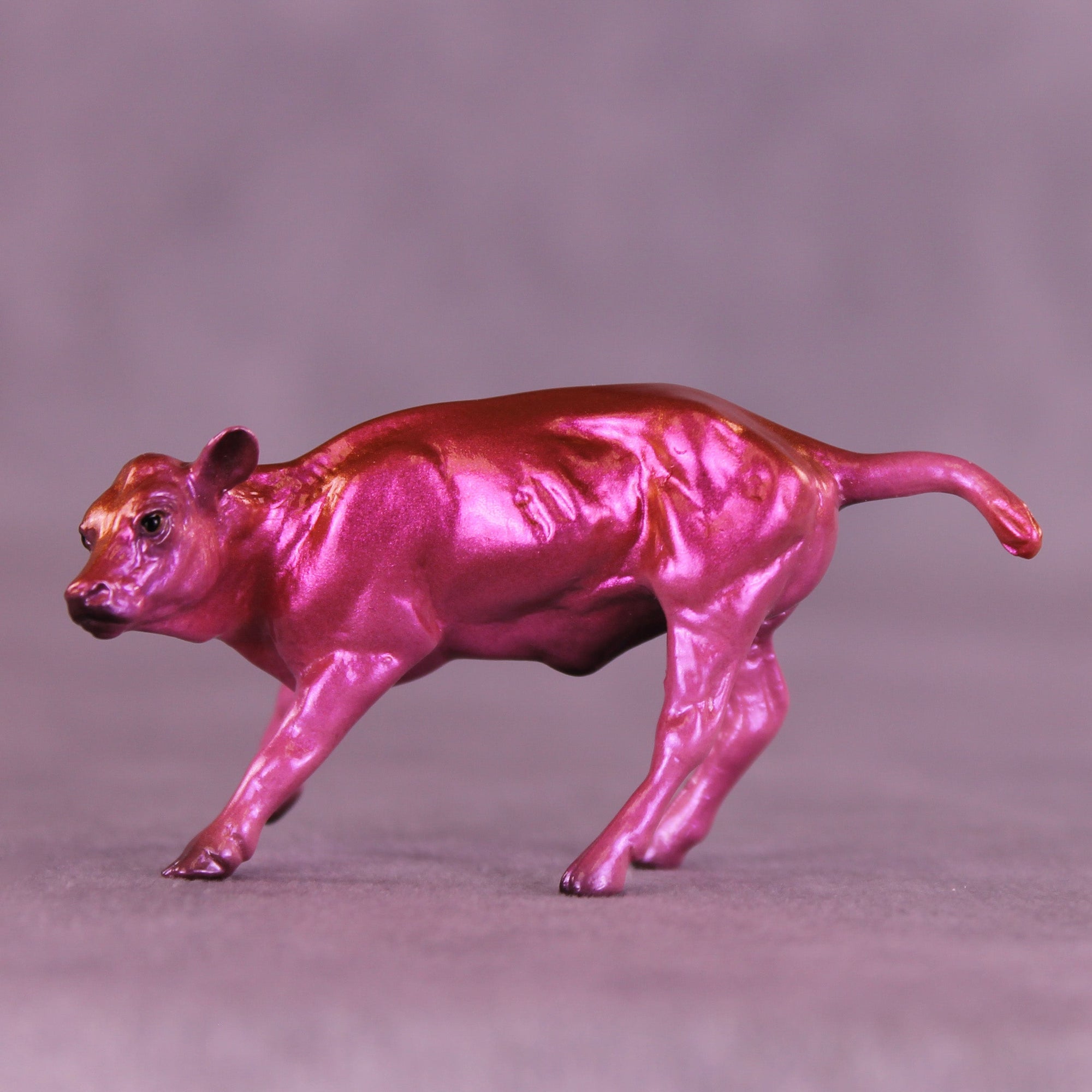 Glow-up OOAK Chip Cow by Erin Corbett VV26