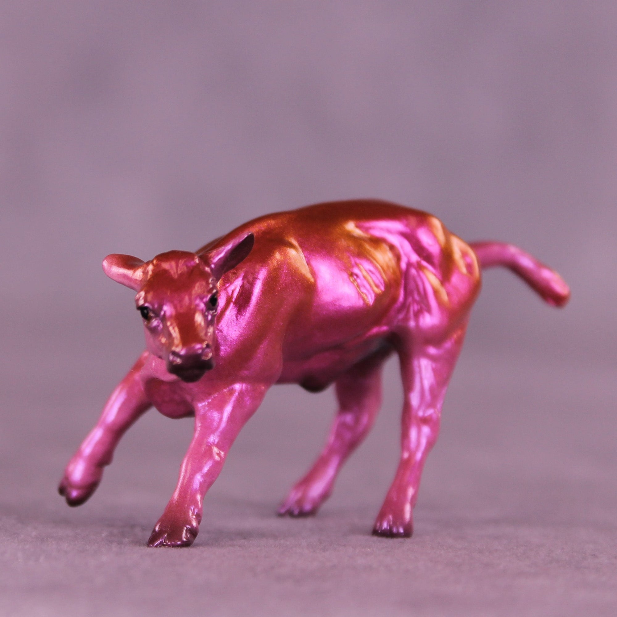 Glow-up OOAK Chip Cow by Erin Corbett VV26