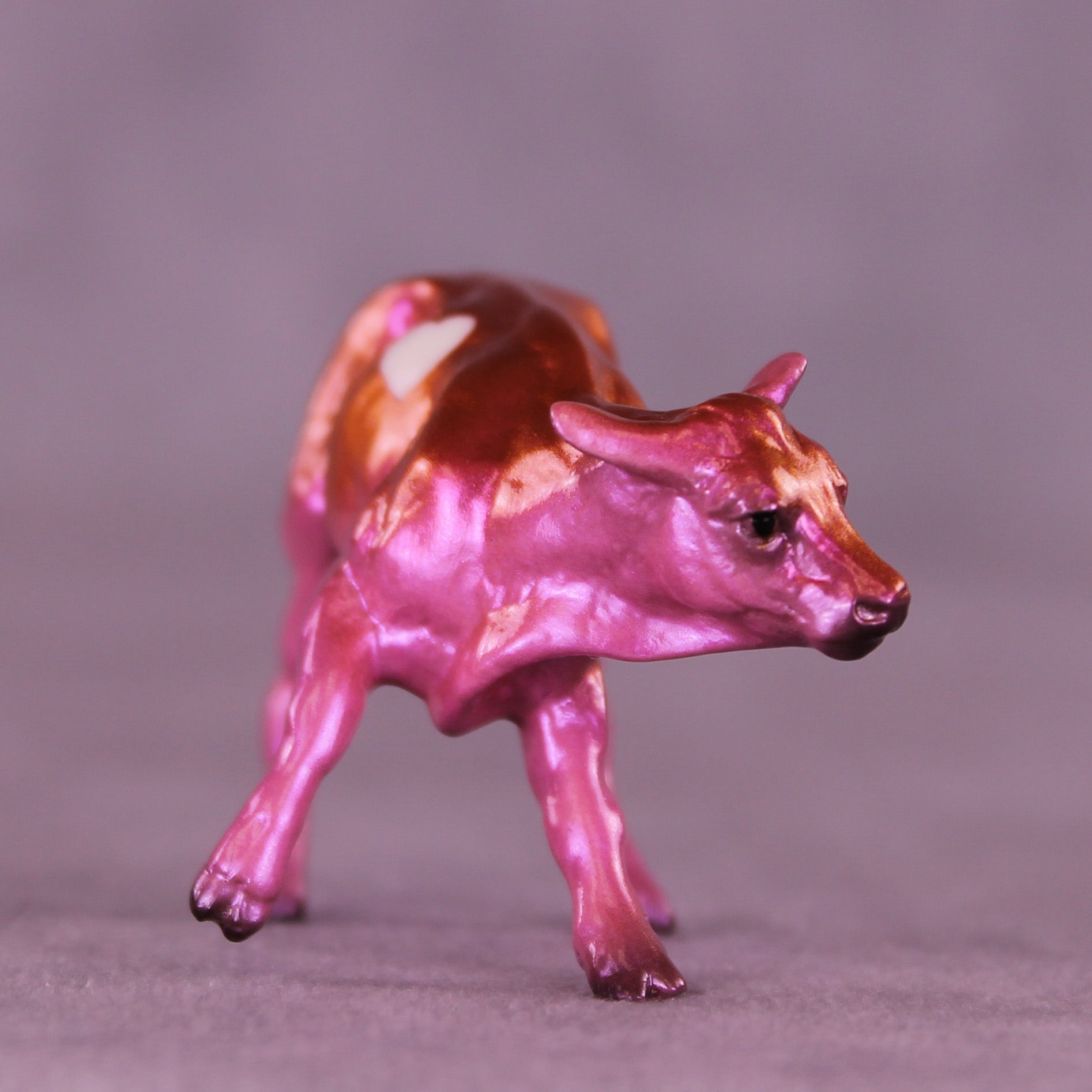 Glow-up OOAK Chip Cow by Erin Corbett VV26