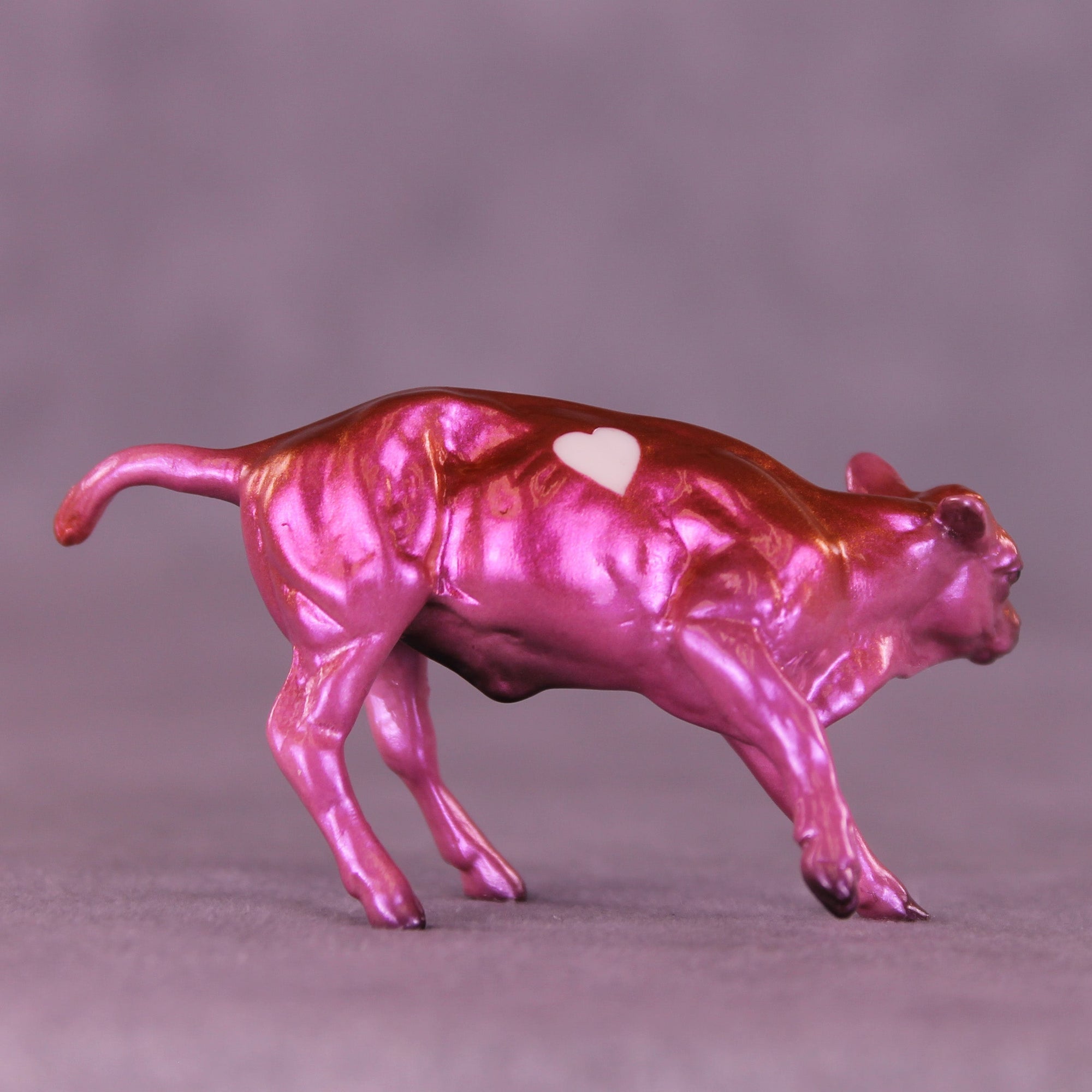 Glow-up OOAK Chip Cow by Erin Corbett VV26