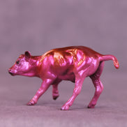 Glow-up OOAK Chip Cow by Erin Corbett VV26