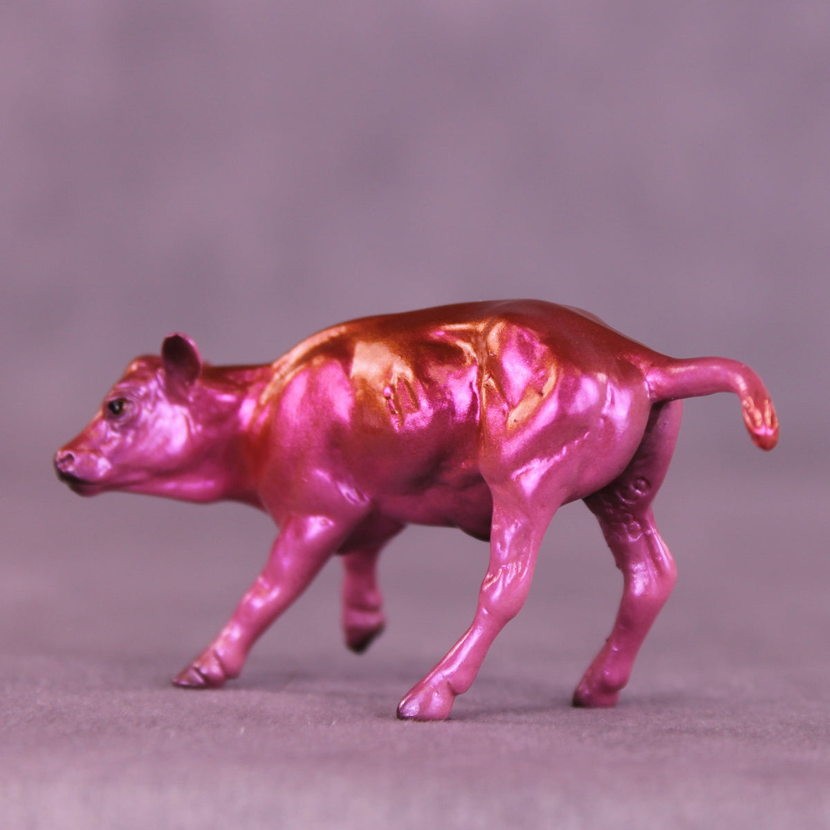 Glow-up OOAK Chip Cow by Erin Corbett VV26