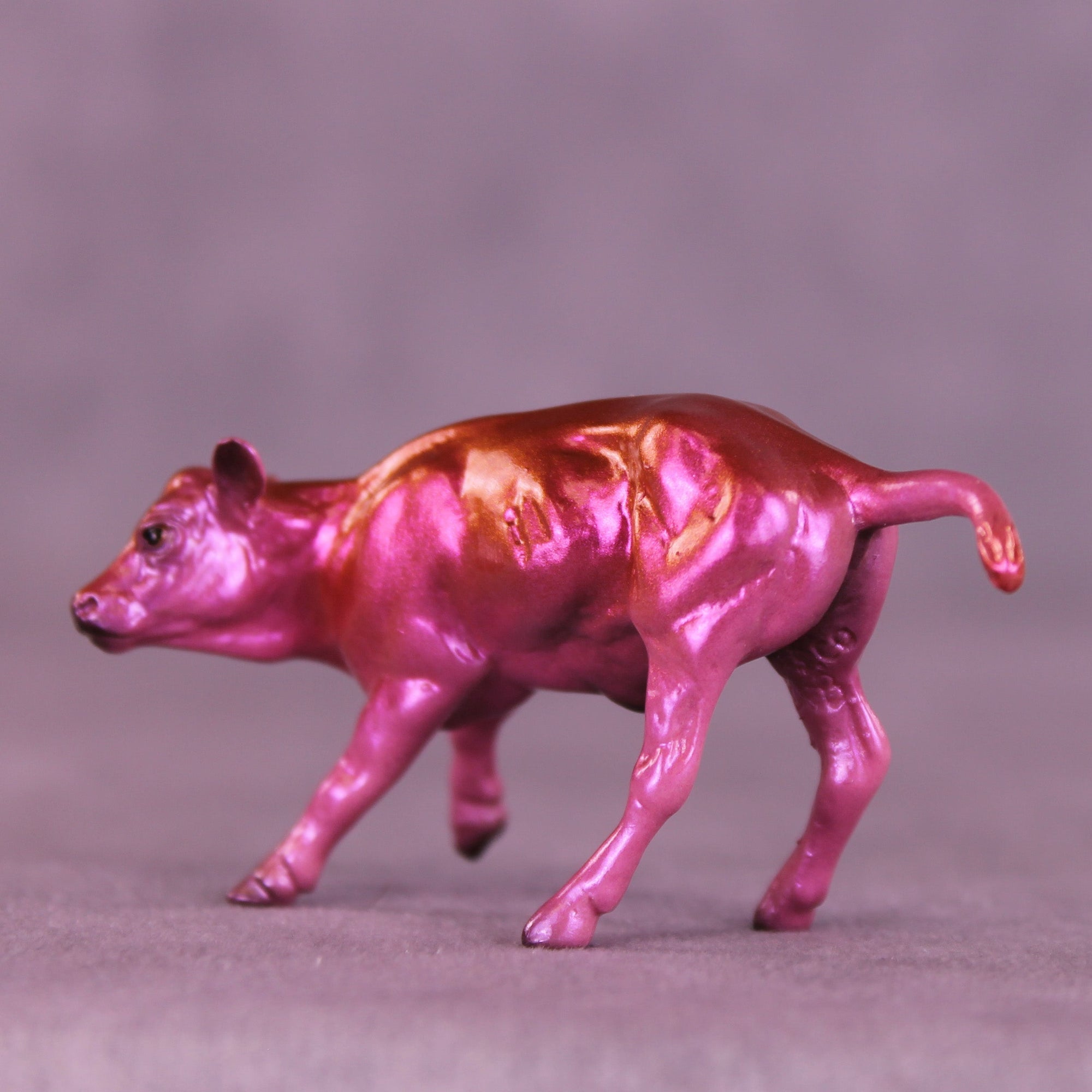 Glow-up OOAK Chip Cow by Erin Corbett VV26