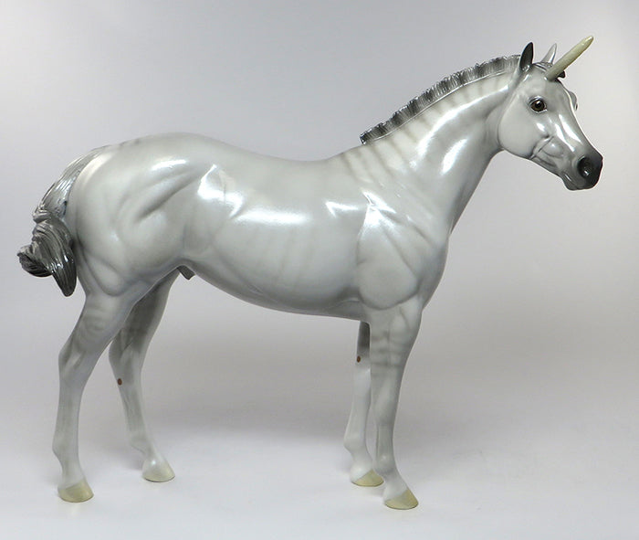 GRANE-LE2 ZEBRACORN GREY ISH MODEL HORSE BY SHERYL LEISURE EQ 2016