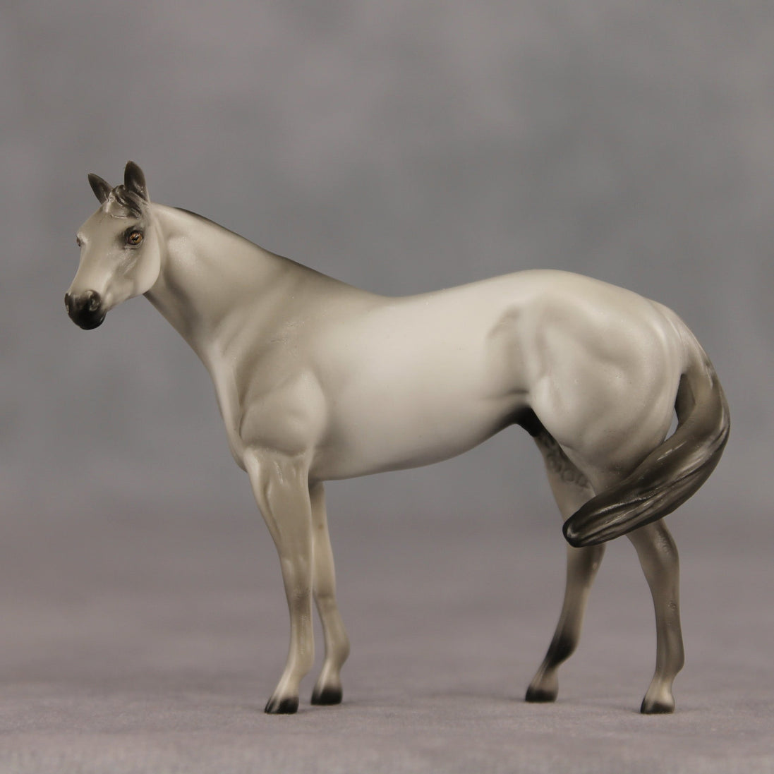Gray & Proud OOAK FCM Chip Stock Horse by Julie Keim SHCF26
