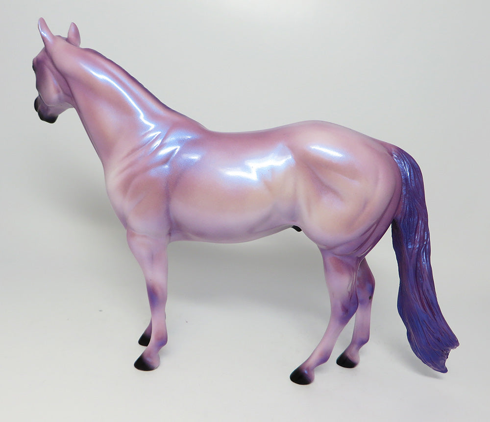 HELIOTROPE-OOAK LAVENDER UNICORN ISH MODEL HORSE EQ 2017