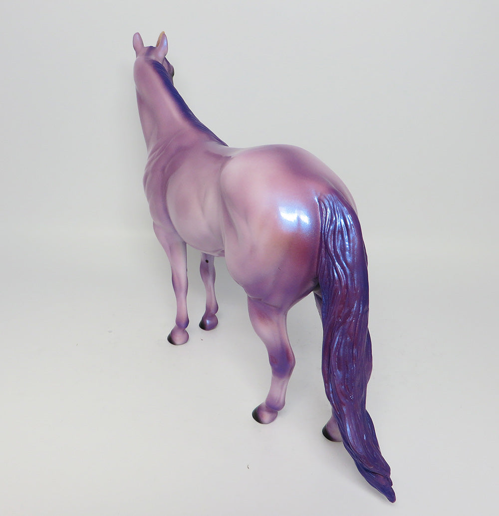 HELIOTROPE-OOAK LAVENDER UNICORN ISH MODEL HORSE EQ 2017